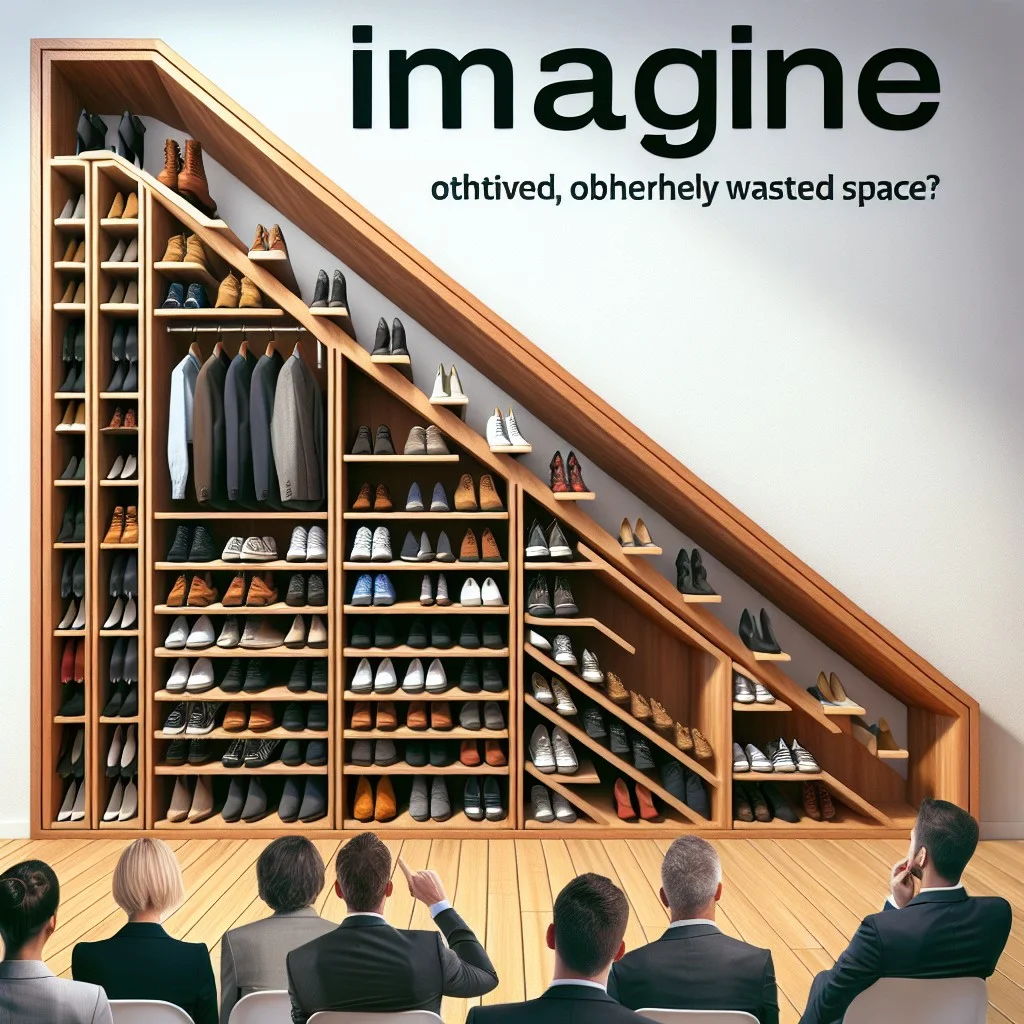 practical shoe rack ideas for sloping wall closets