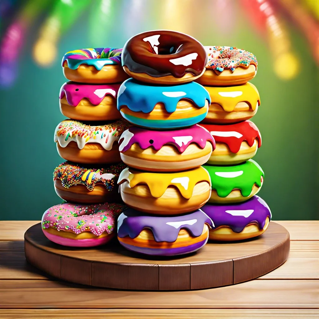 rainbow stacked display