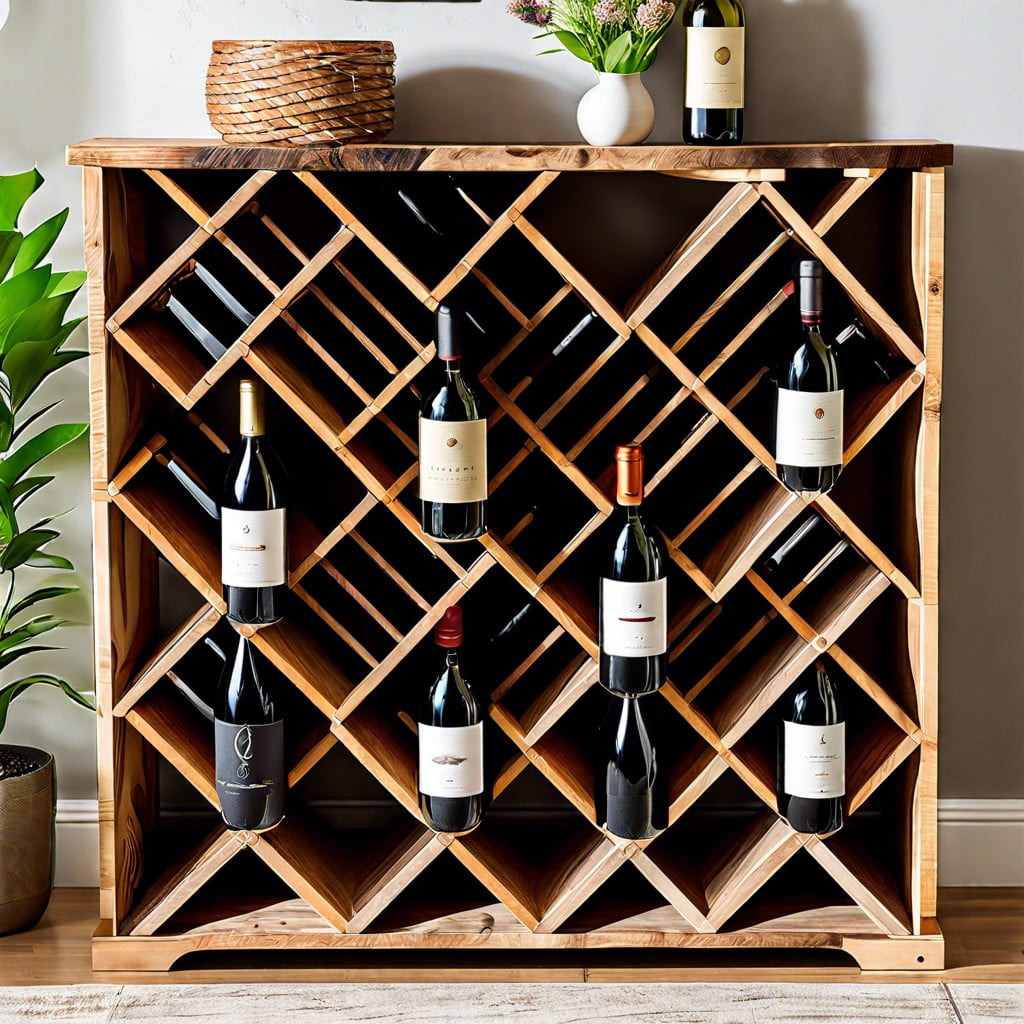 reclaimed wood wine rack for an eco friendly display