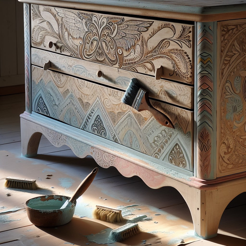 refresh an old dresser with folkart chalk paint