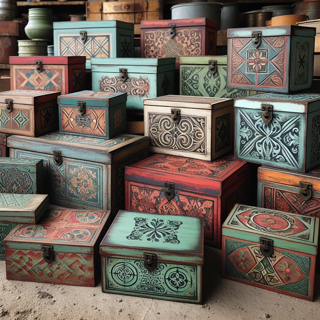 revamping storage boxes with folkart chalk paint
