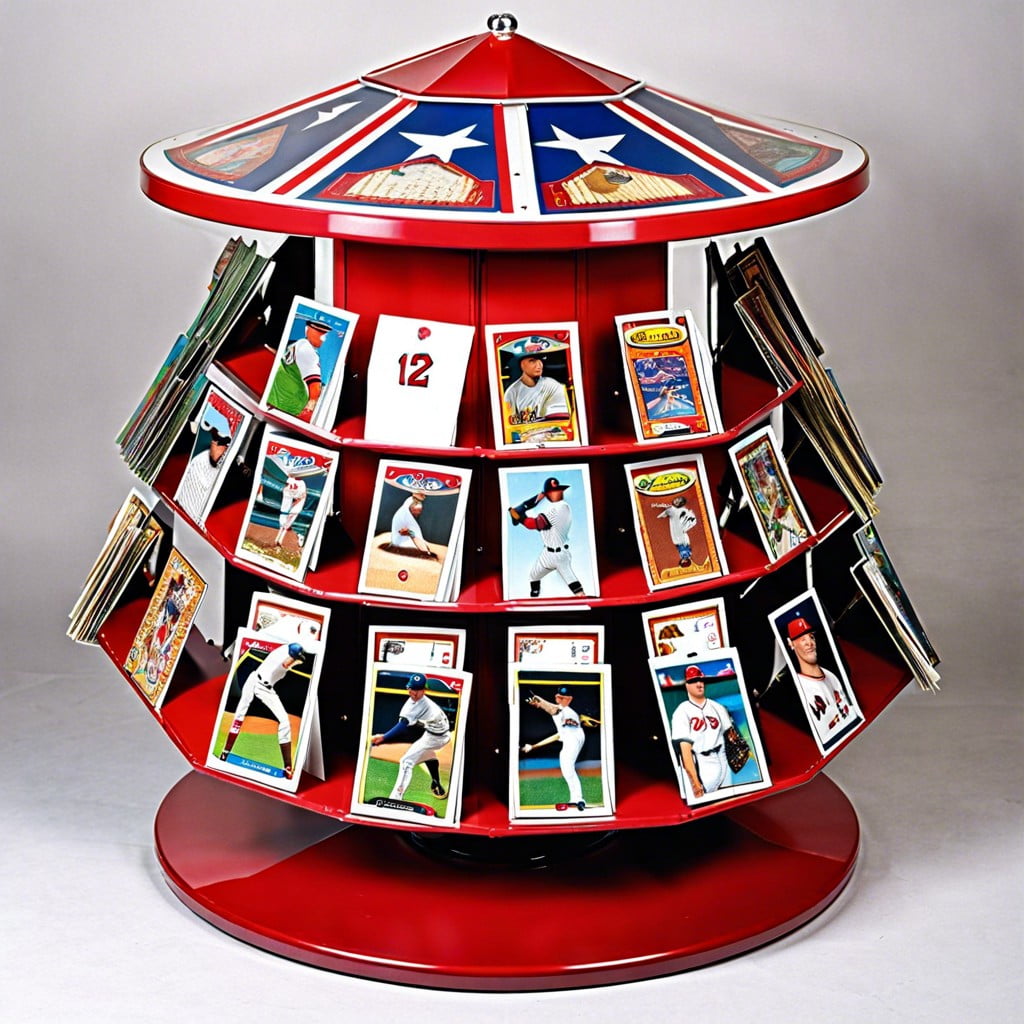 rotating carousel card display stand