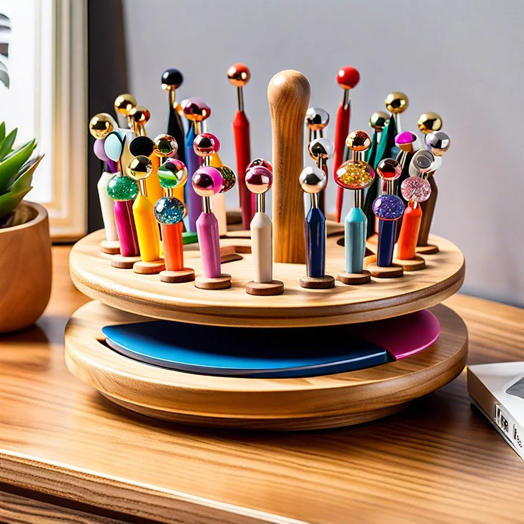 rotating desk organizer for pins