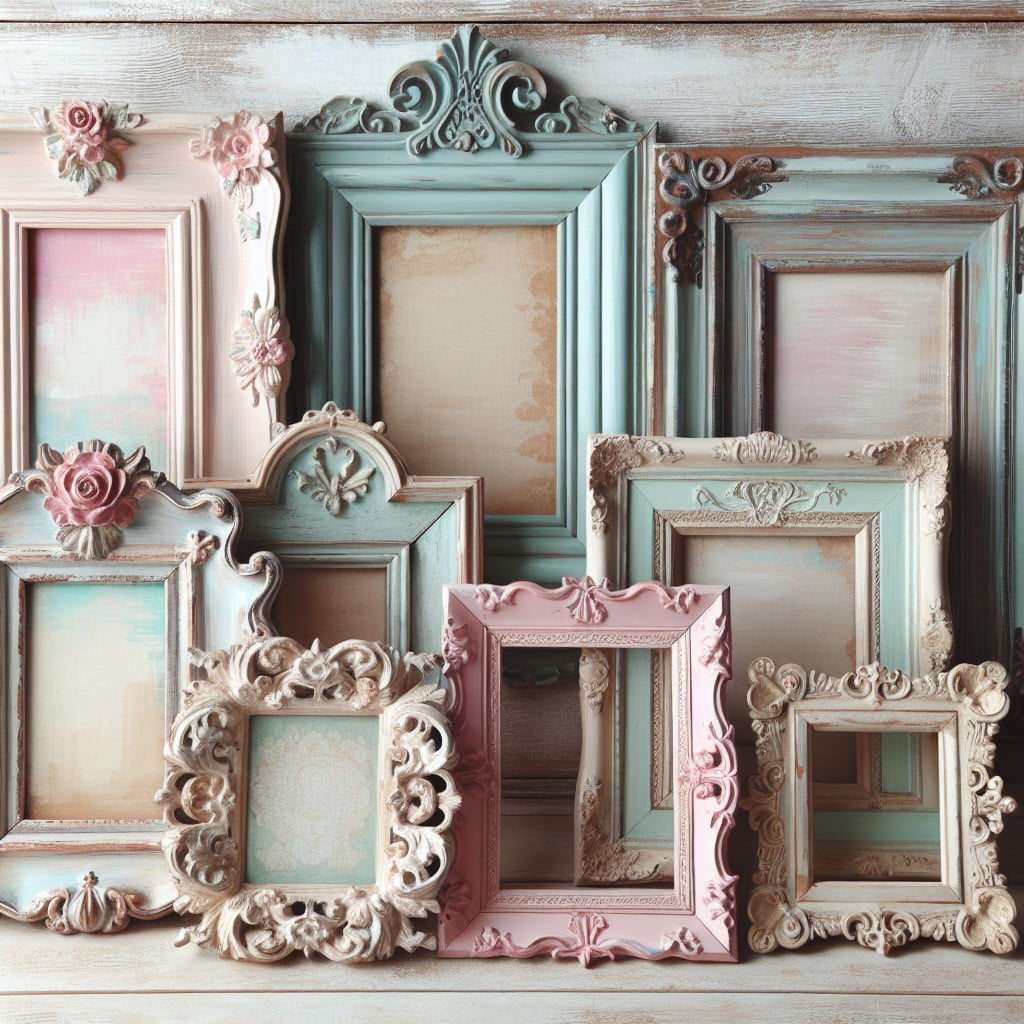 shabby chic chalk painted picture frames
