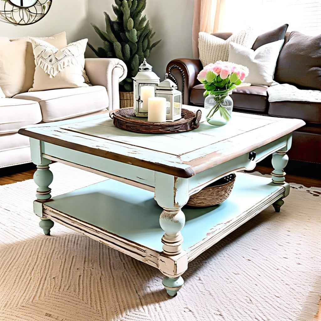 shabby chic coffee table style using chalk paint®