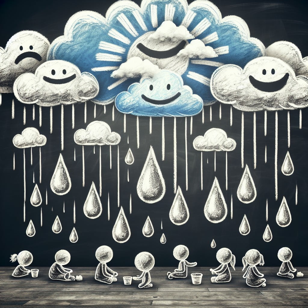 smiling clouds and rains