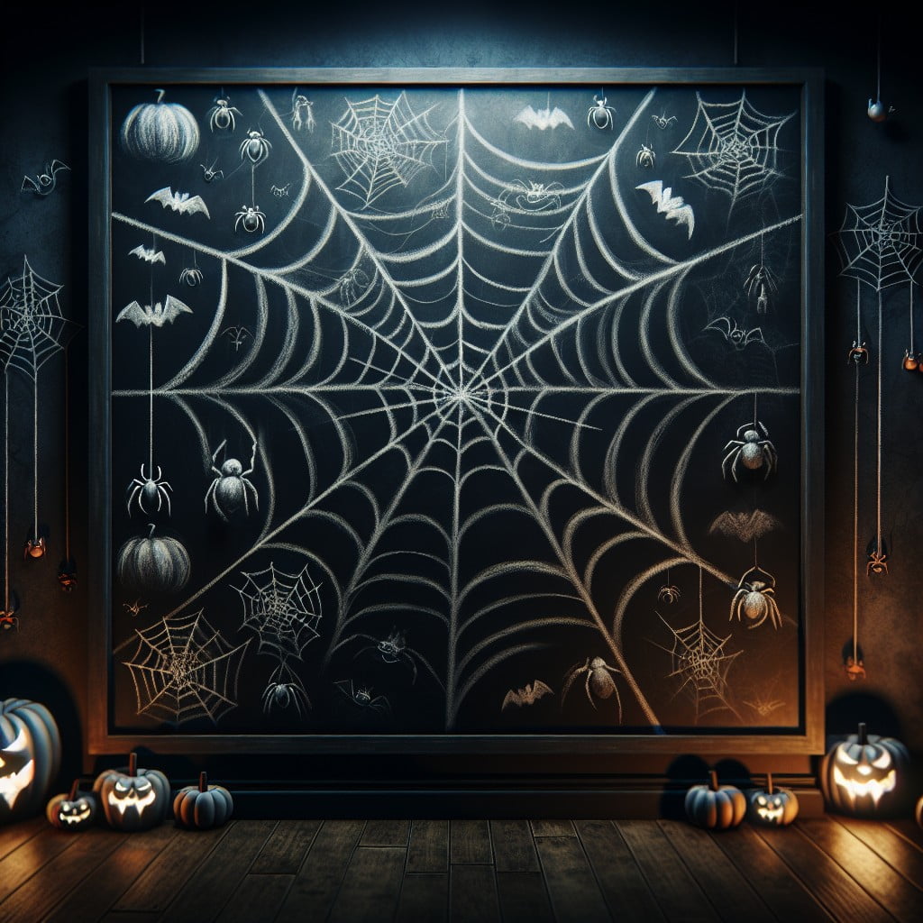 spidery web chalk drawings