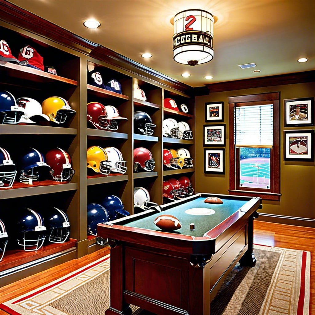 sports memorabilia room design