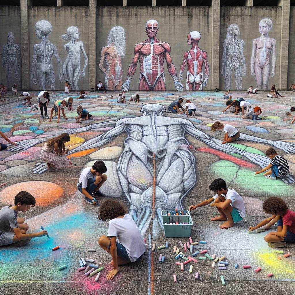 spray chalk human anatomy diagram