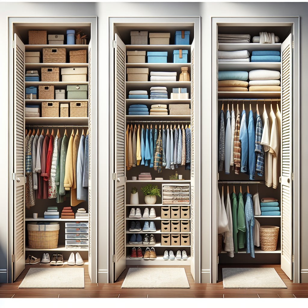 standard closet types and sizes
