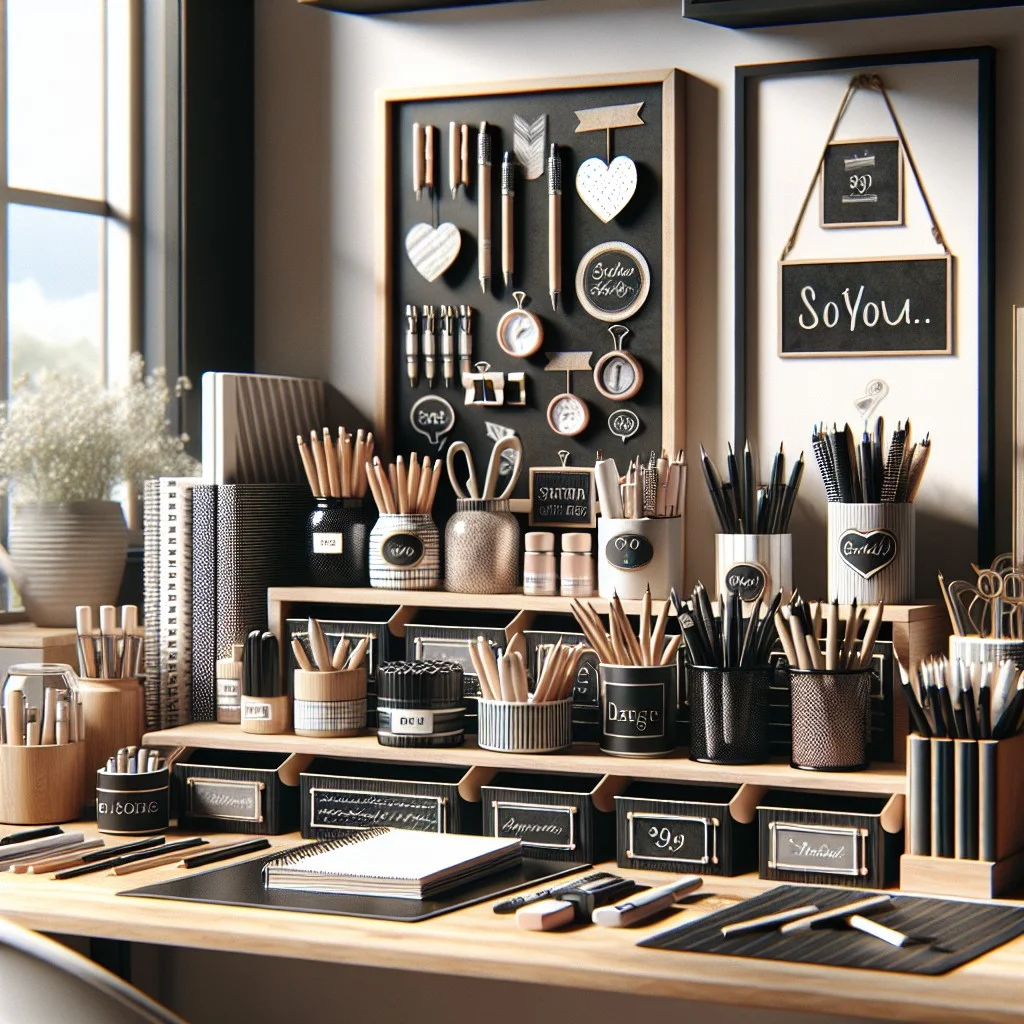 stylish home office supply labels