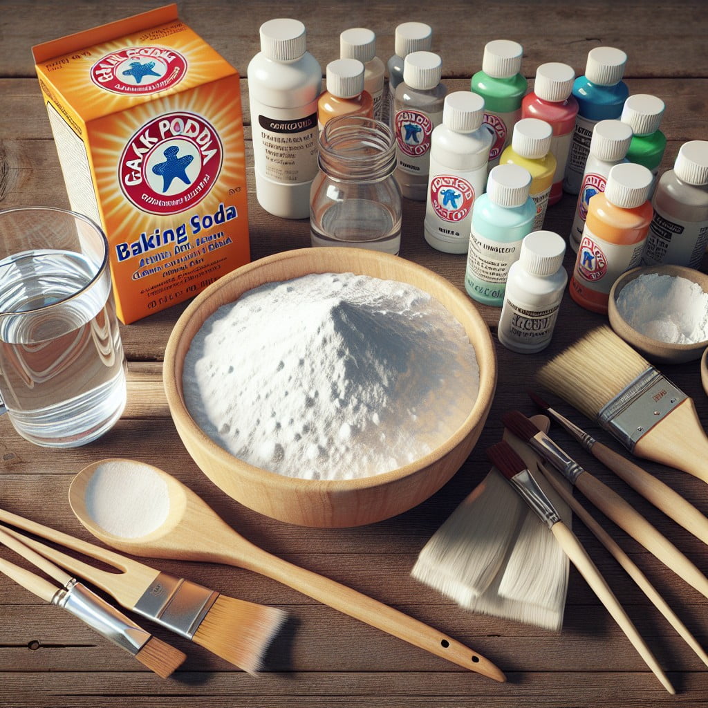 supplies youll need for baking soda chalk paint