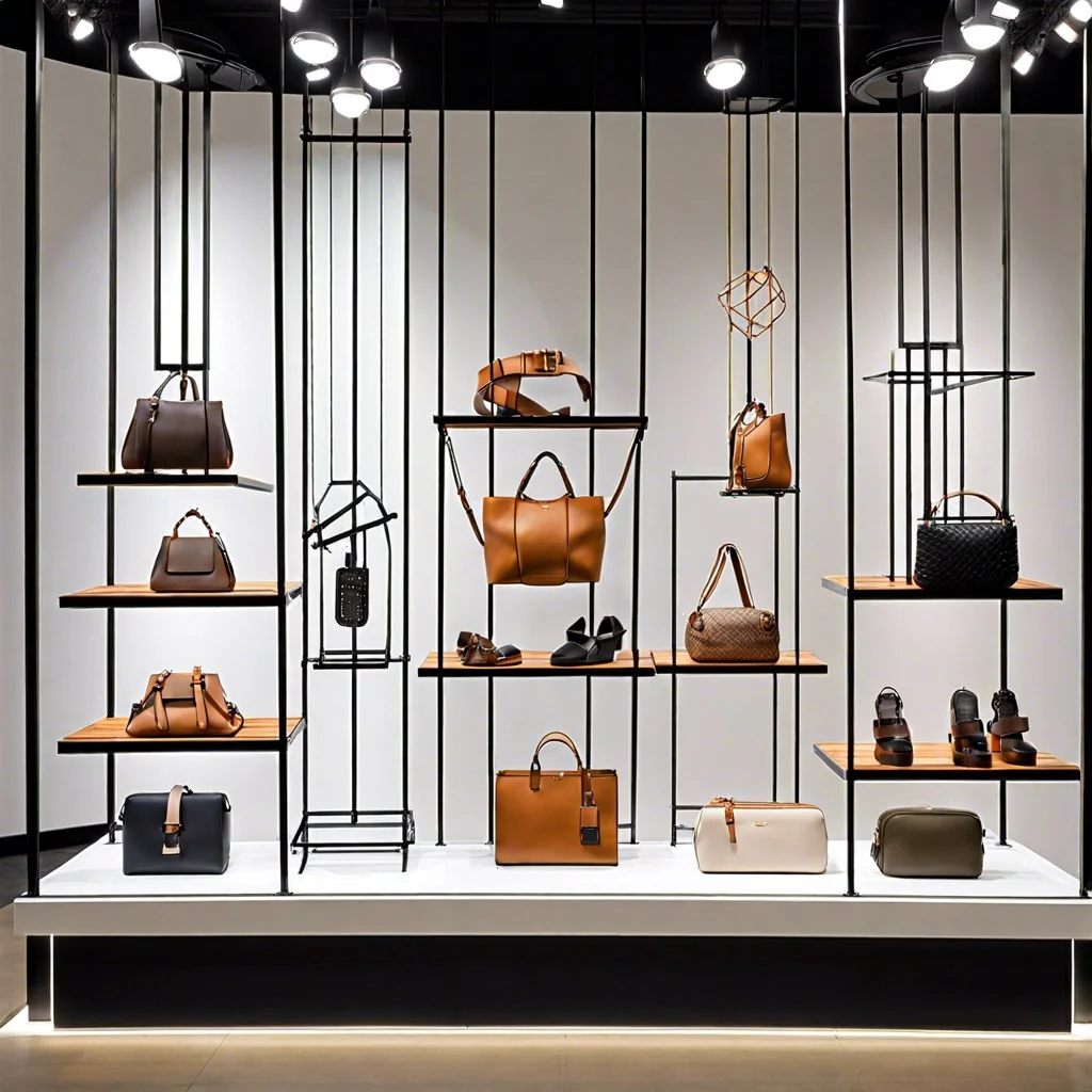 suspended gridwall for window display