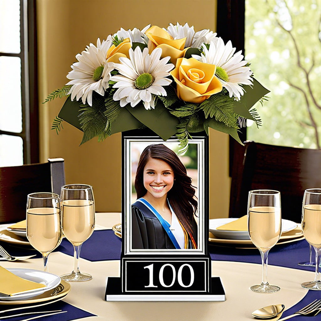 table number photo centerpieces