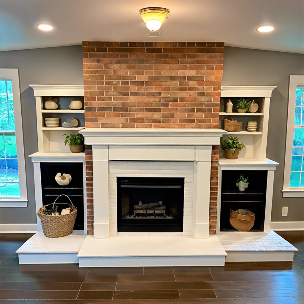 the pros and cons of chalk painting a brick fireplace