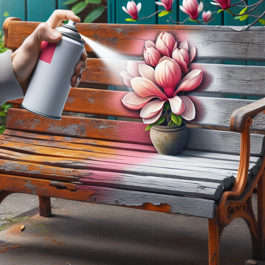 transform your garden furniture using magnolia home enamel spray paint