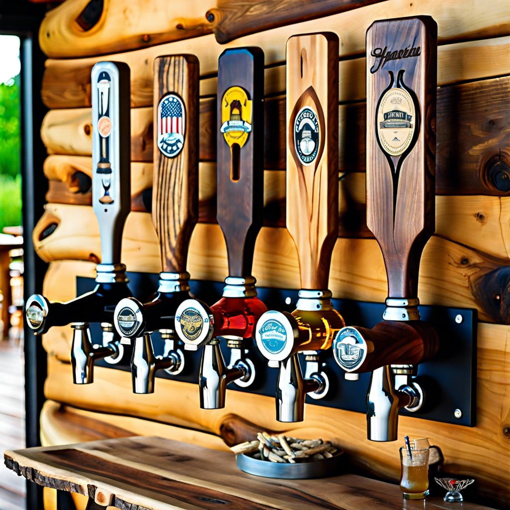unique beer tap handles display