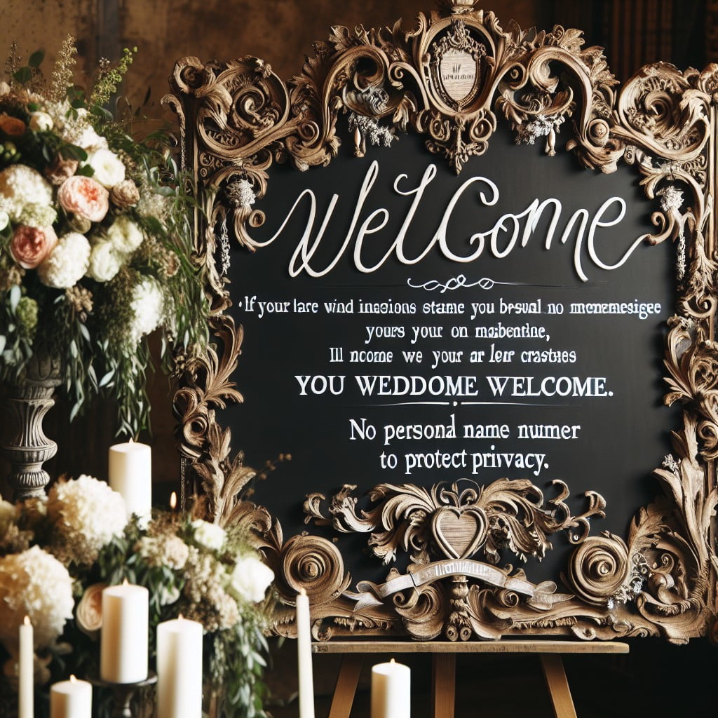 unique wedding sign ideas using chalkboard lettering