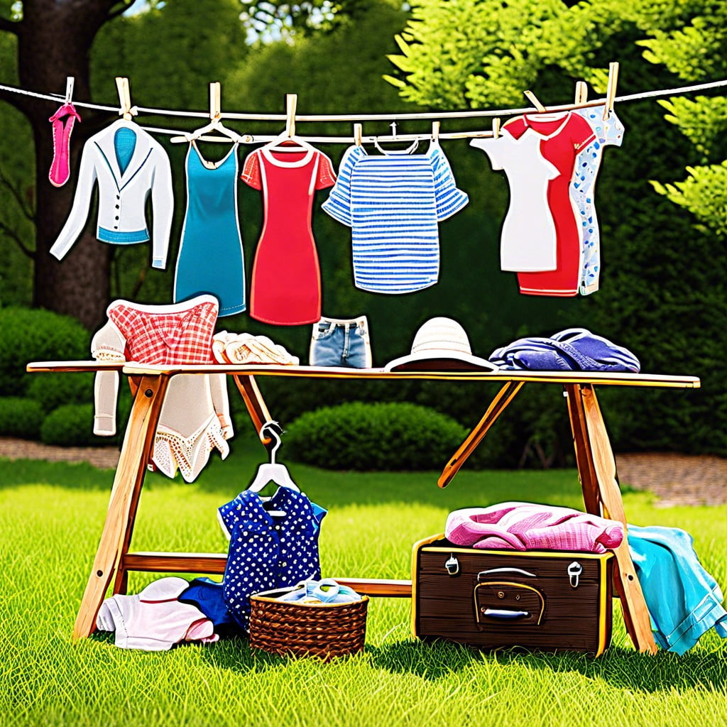 use a clothesline to hang clothes
