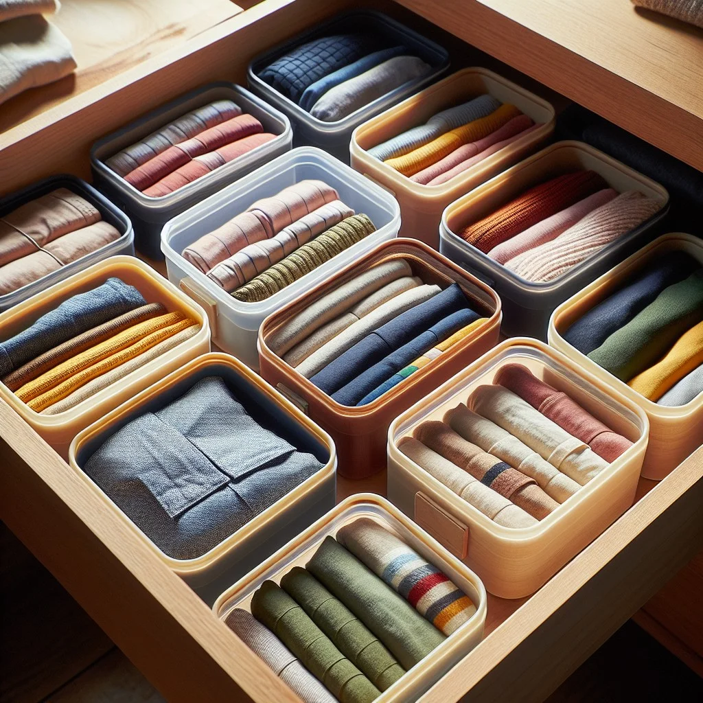 use airtight containers for storing clothes