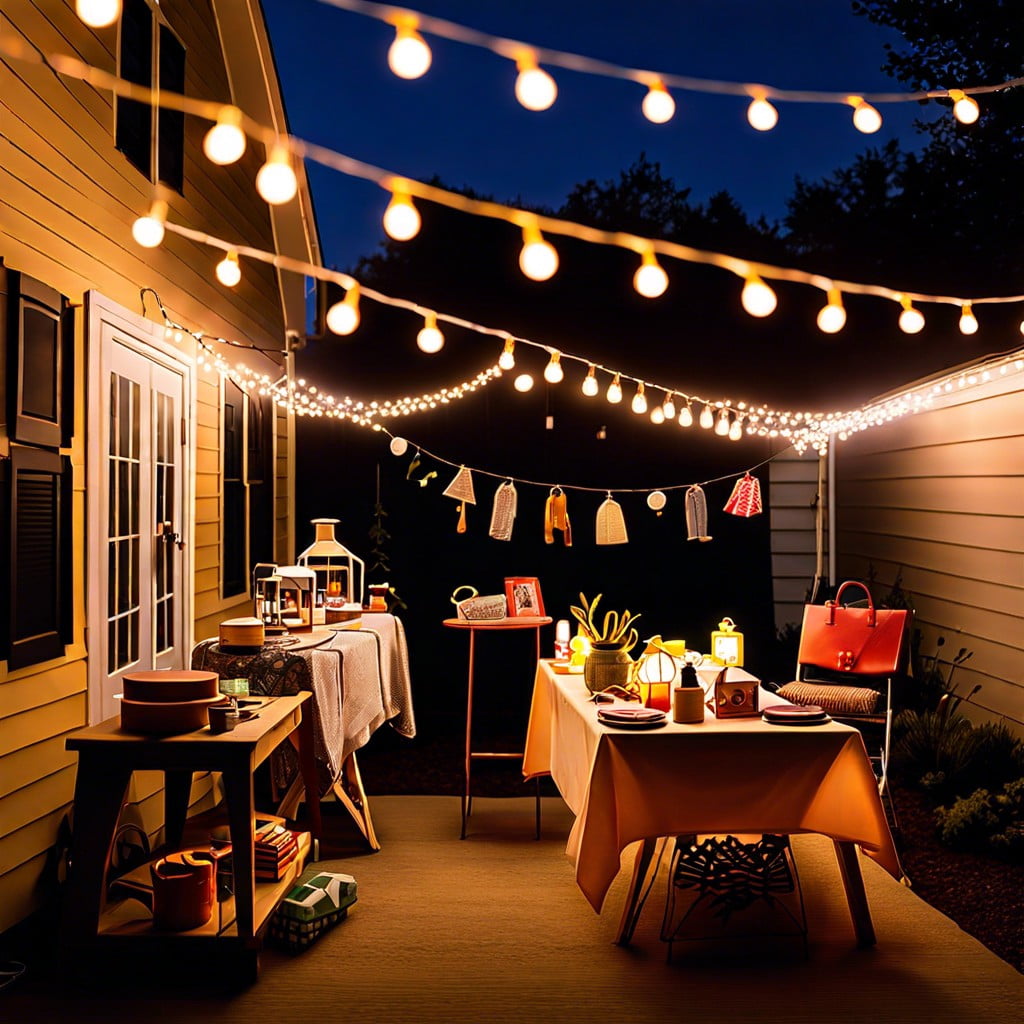 use string lights for evening sales