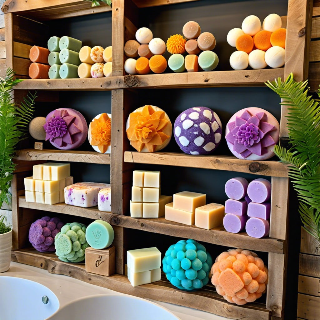 using gridwalls for displaying artisan soaps and bath bombs