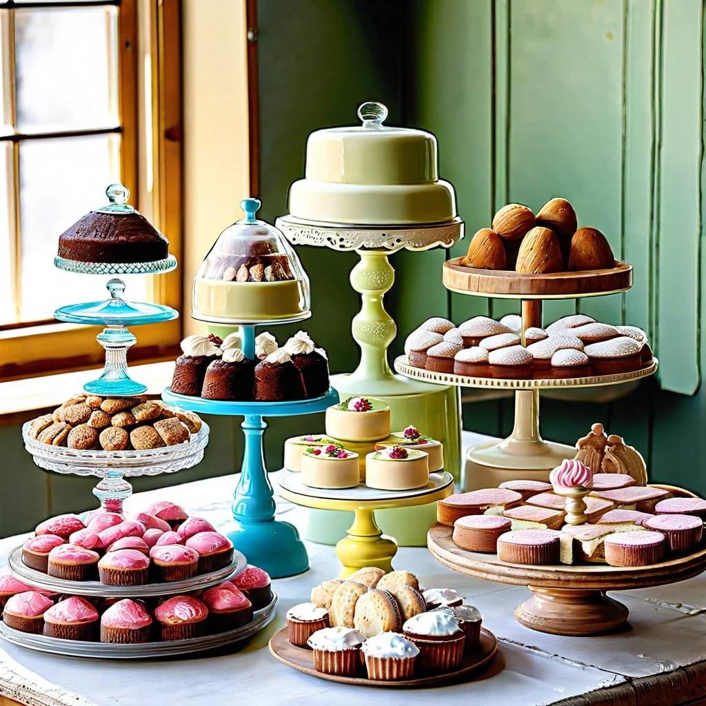 using vintage cake stands