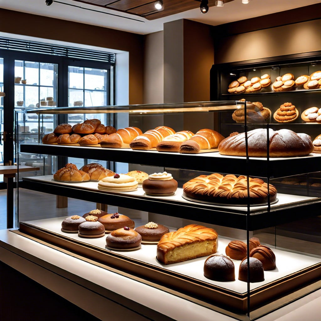 utilizing display cases for bakery storytelling