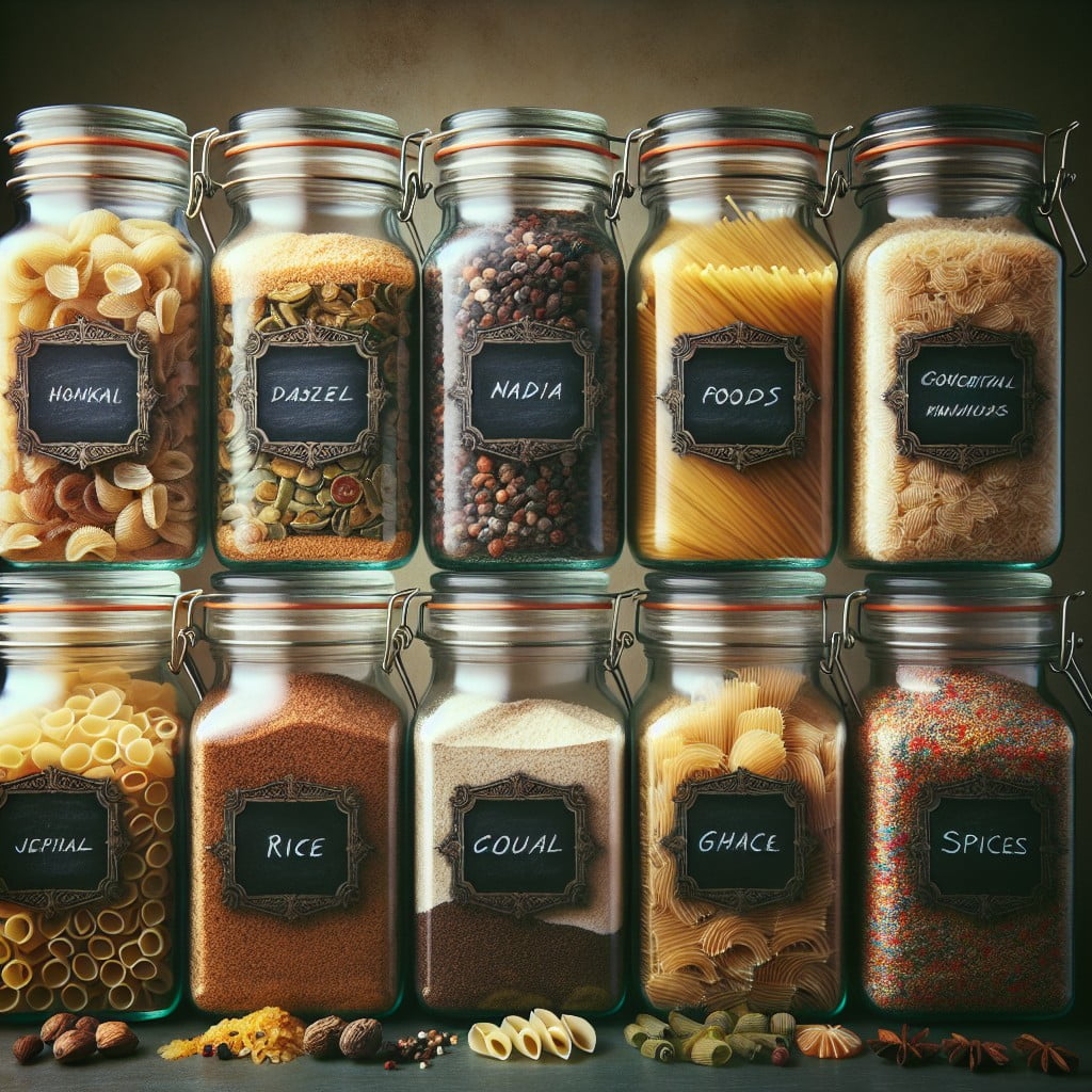vintage inspired kitchen jar labels