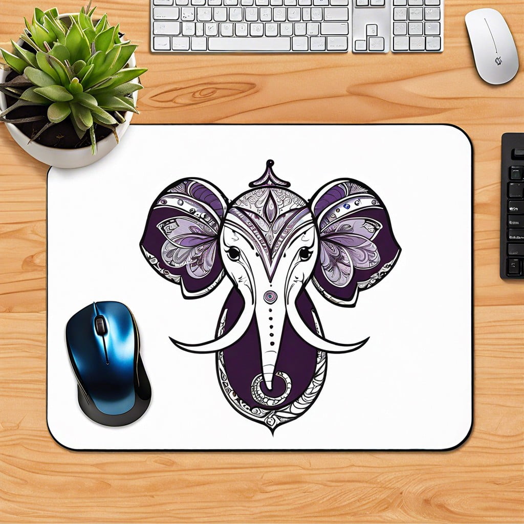 add a personalized mouse pad with a unique design