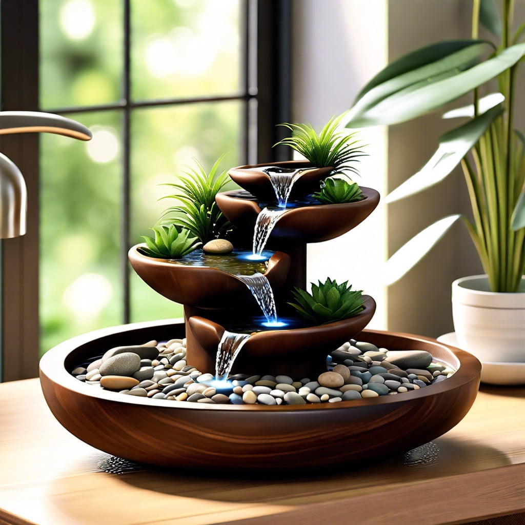 add a small tabletop fountain
