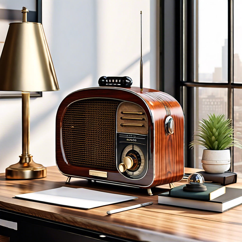 add an antique radio for retro charm