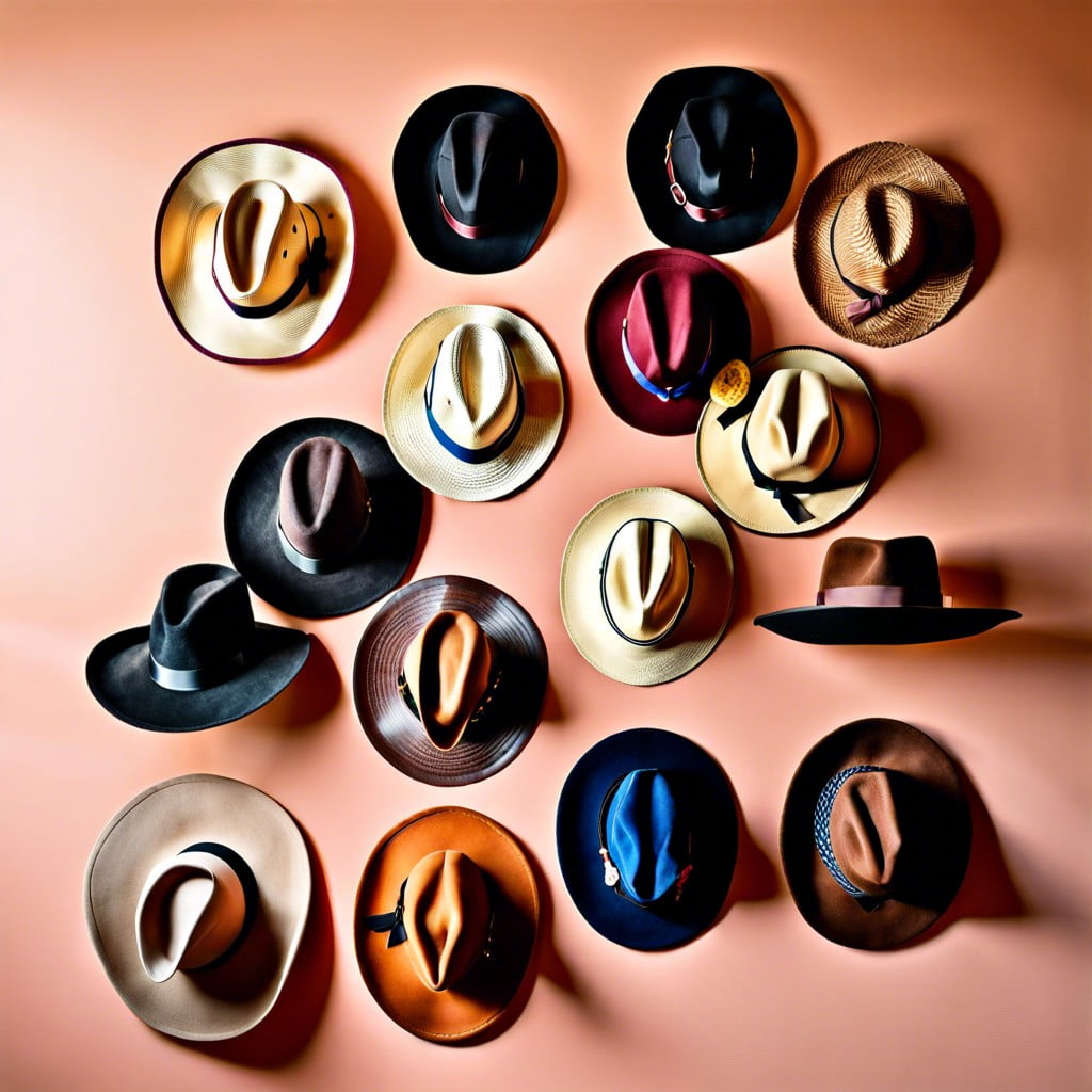 arrange a collection of vintage hats