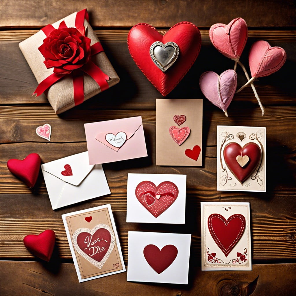 arrange a vintage valentines card collection