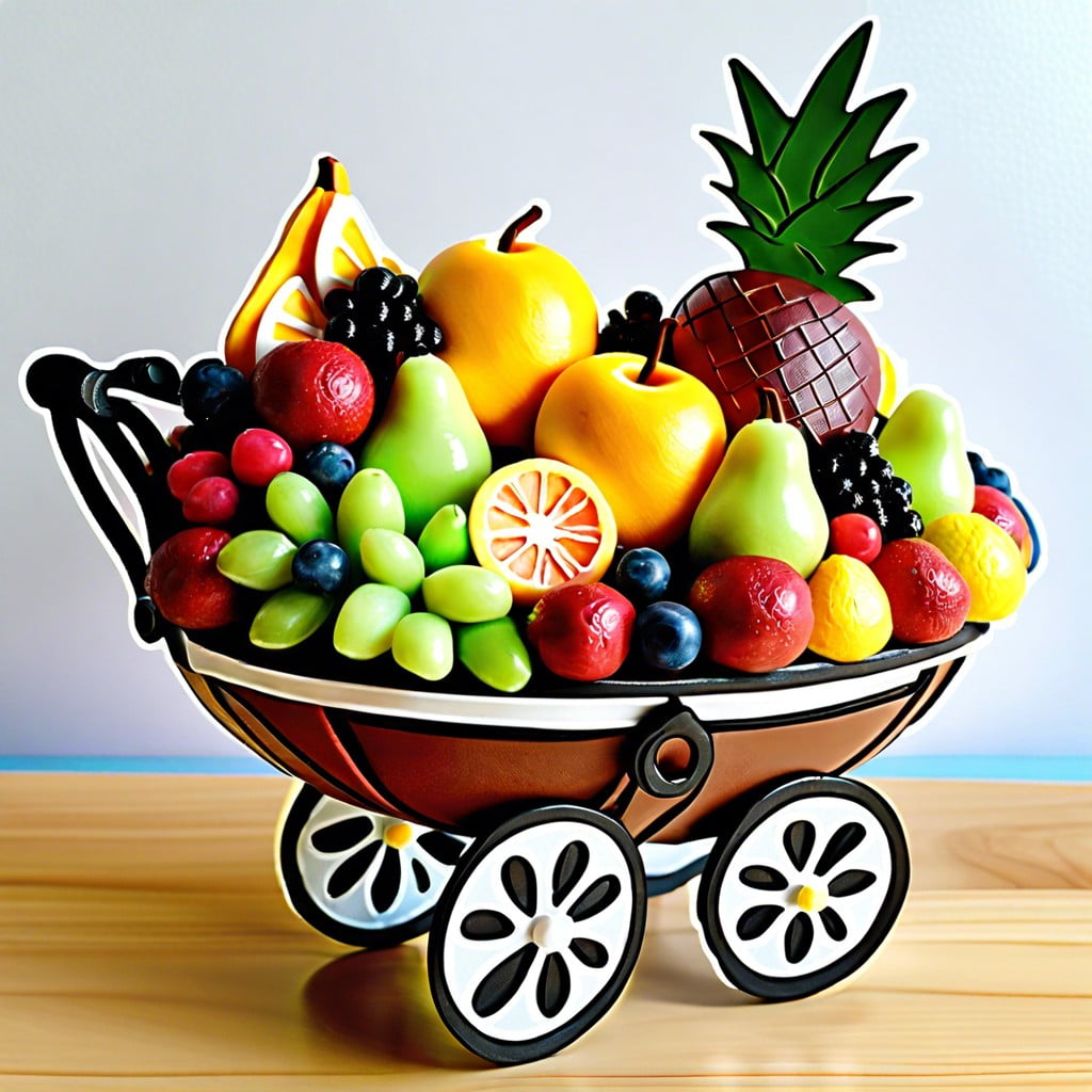 baby carriage fruit bowl