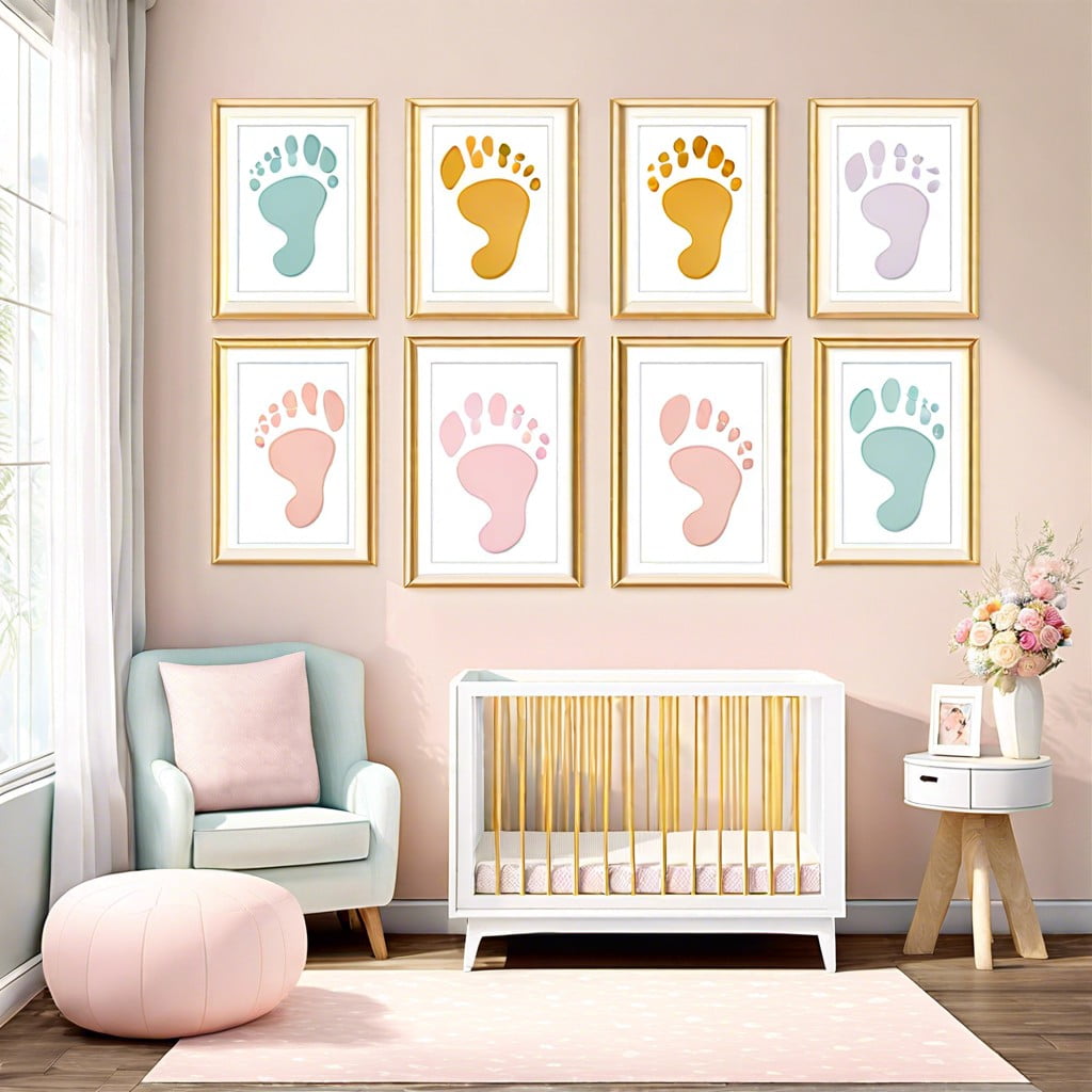 babys footprint art wall