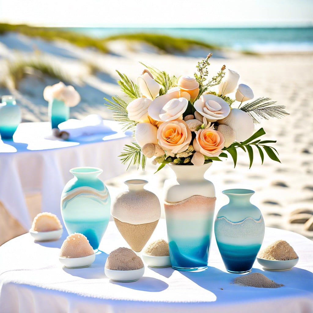 beach bliss sand art vases