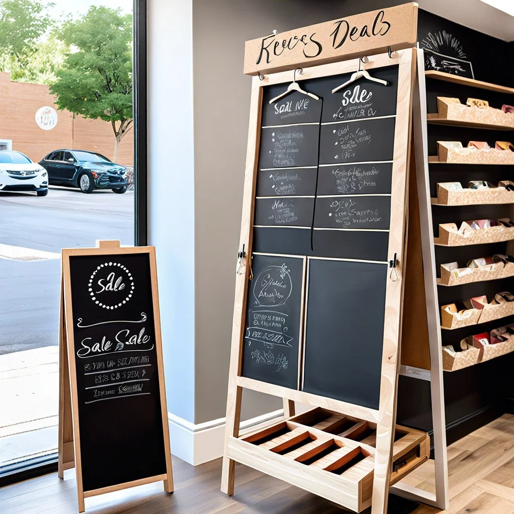 boutique sales and events board chalk for deals cork for upcoming events