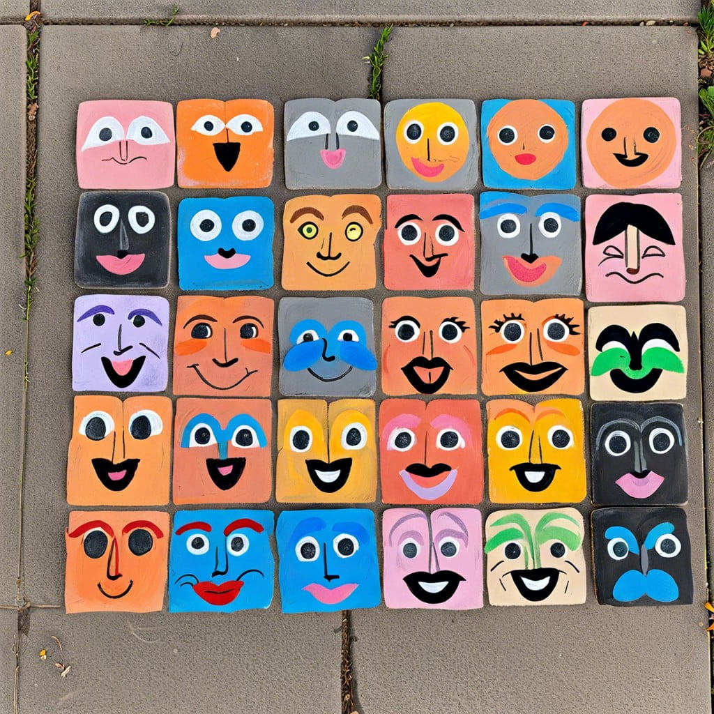 build a face with chalk features