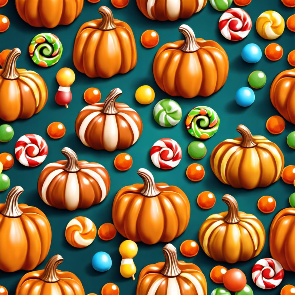 candy coated pumpkin