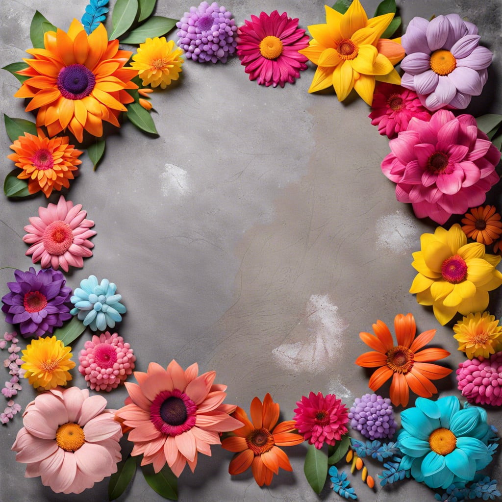 chalk flower photo backdrops