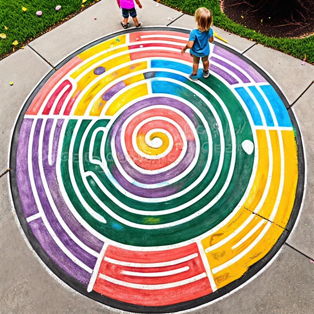 chalk labyrinth