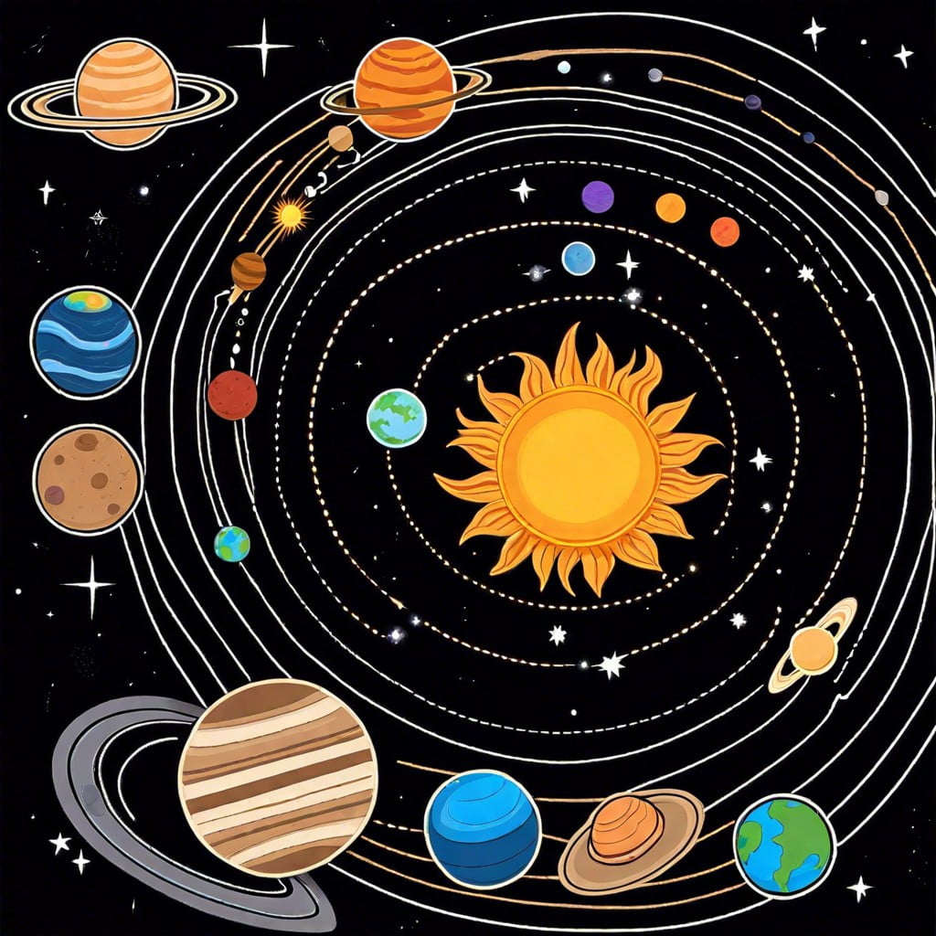 chalk solar system model