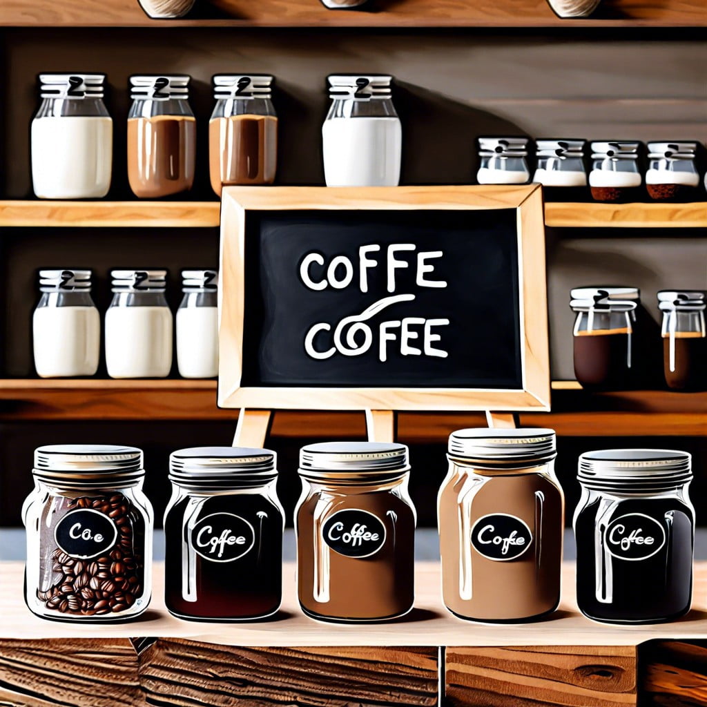 chalkboard coffee jar labels