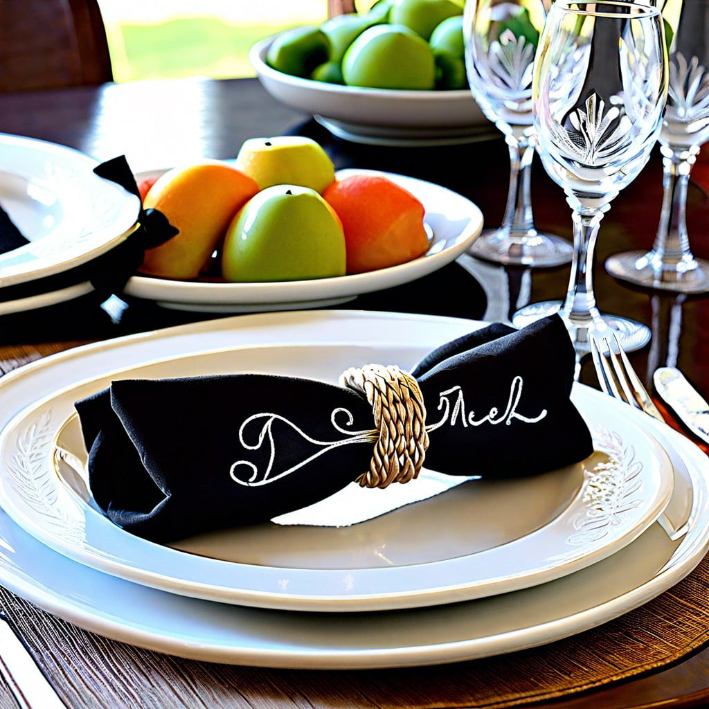 chalkboard napkin rings