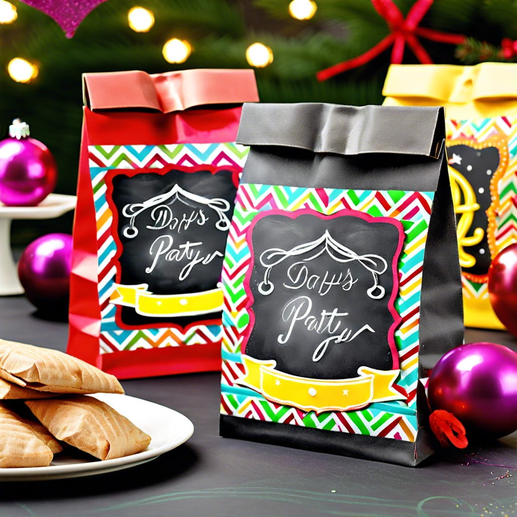 chalkboard party favor bags