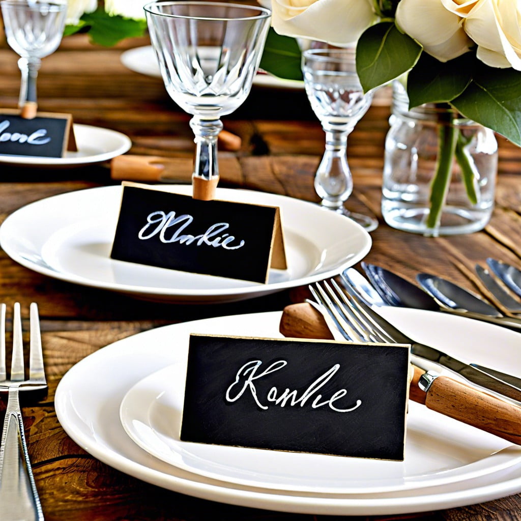 chalkboard place setting cards