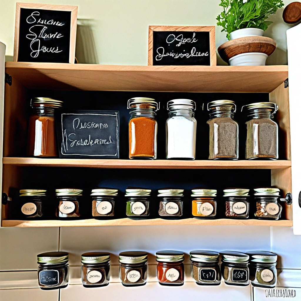 chalkboard spice jar caps