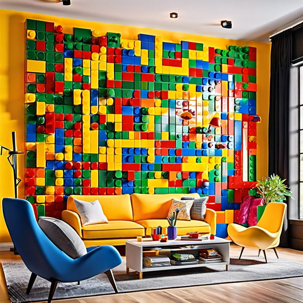 construct a lego wall for creative expression