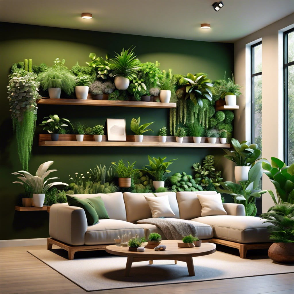 create a feature wall with a vertical garden